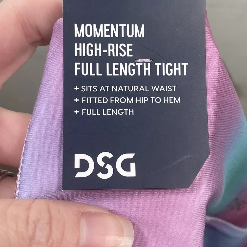 NWT DSG Girls Momentum High-Rise Full Length Tight Ice Pop Ombré Size L